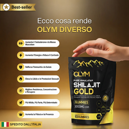 OLYM™ Pure Shilajit Gummies – Ora con supporto 6-in-1
